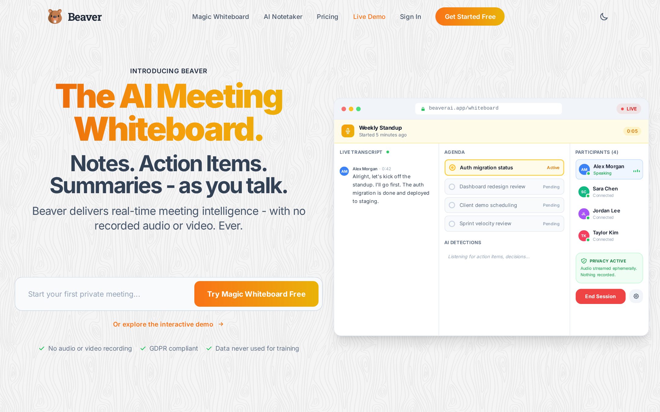 beaverai.app homepage