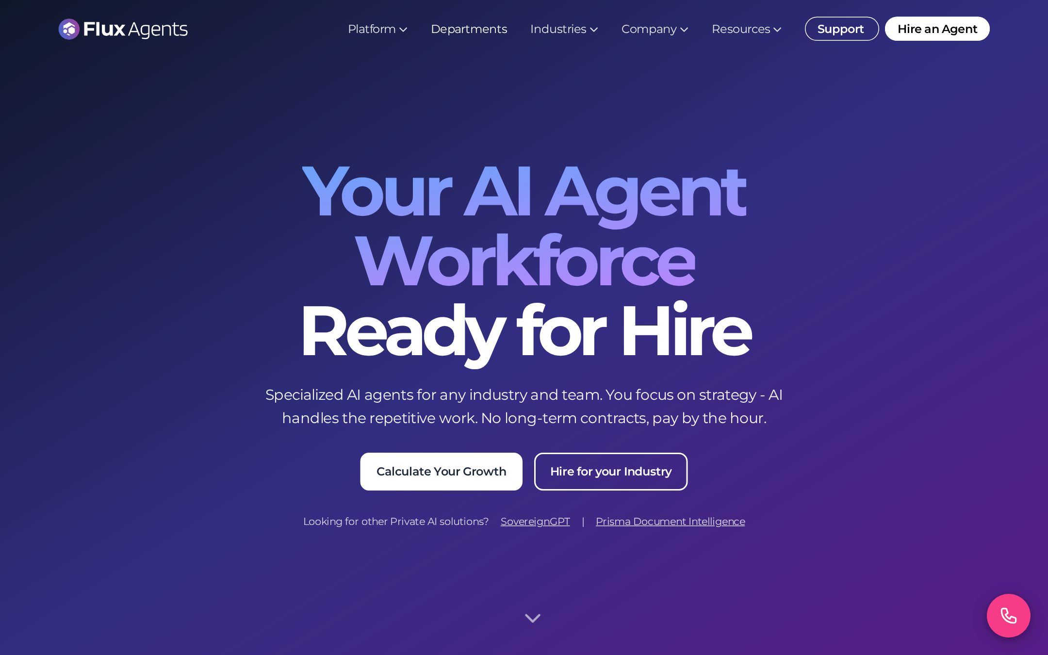 fluxagents.ai homepage